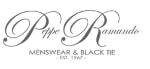A black and white logo of the company peppe raimondi.